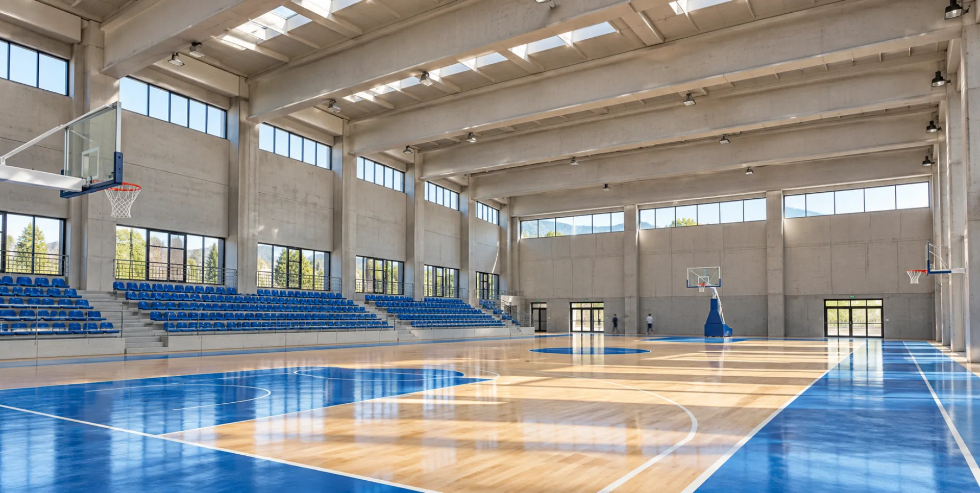 Geniş açıklıklı beton prefabrik kapalı spor salonu